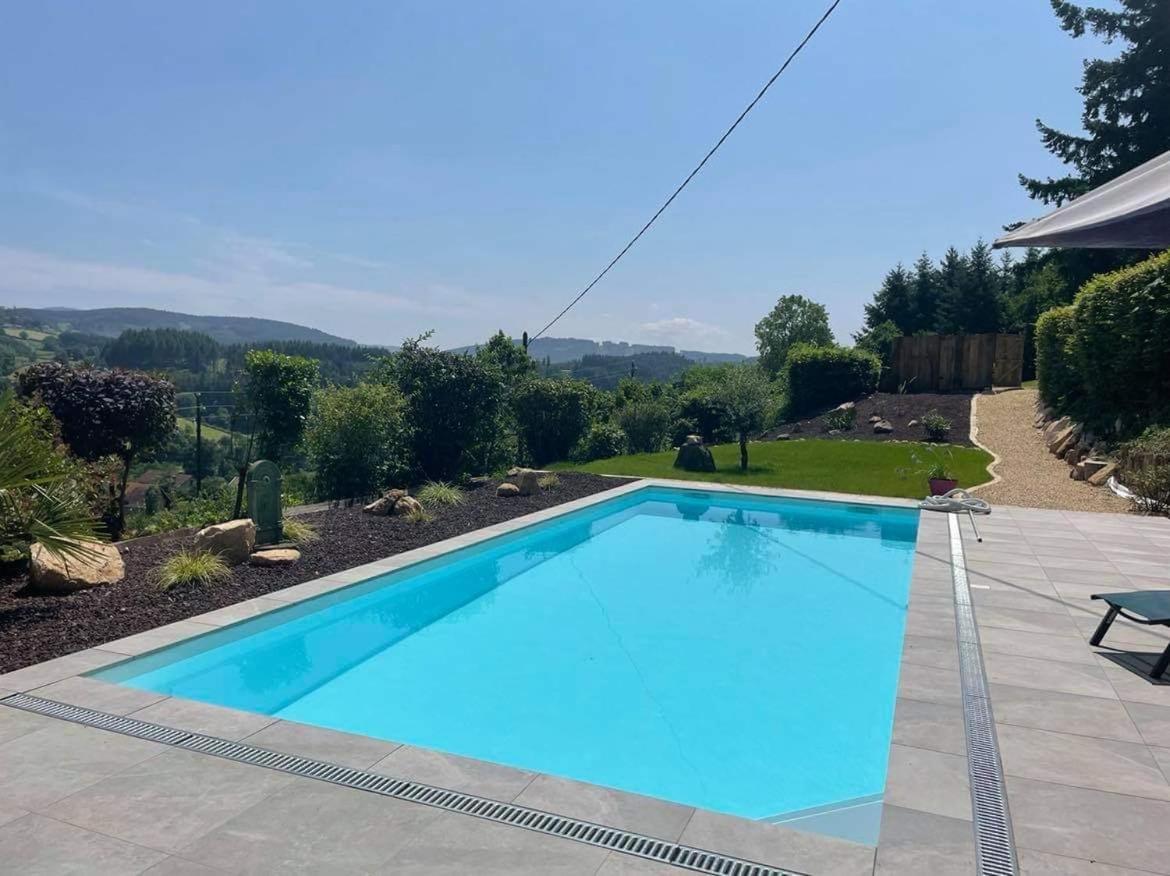 La Mazille , cossy vakantiestudio met zwembad in zuid-Bourgogne Anglure-sous-Dun Esterno foto
