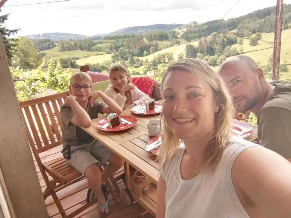 La Mazille , cossy vakantiestudio met zwembad in zuid-Bourgogne Anglure-sous-Dun Esterno foto