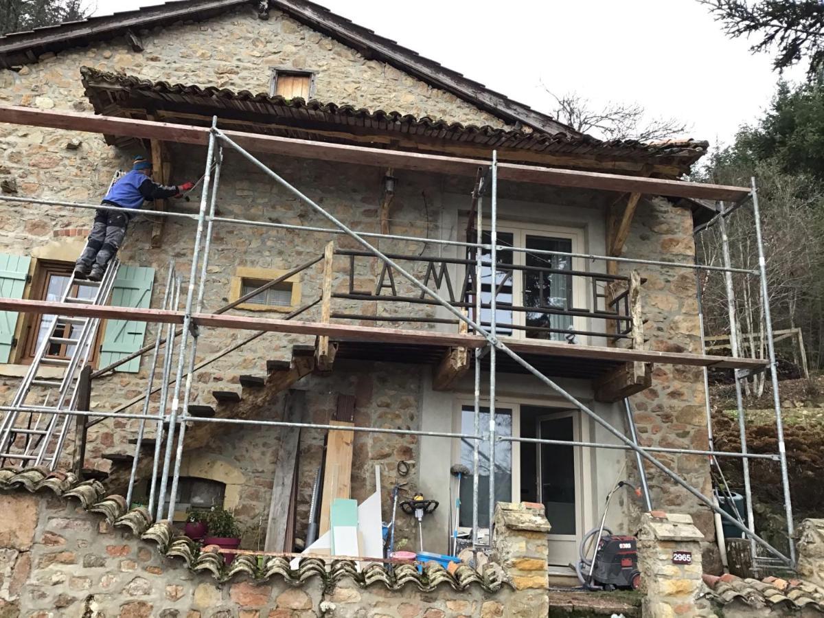 La Mazille , cossy vakantiestudio met zwembad in zuid-Bourgogne Anglure-sous-Dun Esterno foto
