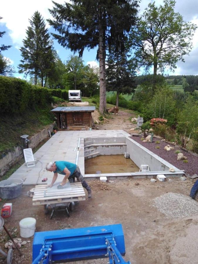 La Mazille , cossy vakantiestudio met zwembad in zuid-Bourgogne Anglure-sous-Dun Esterno foto