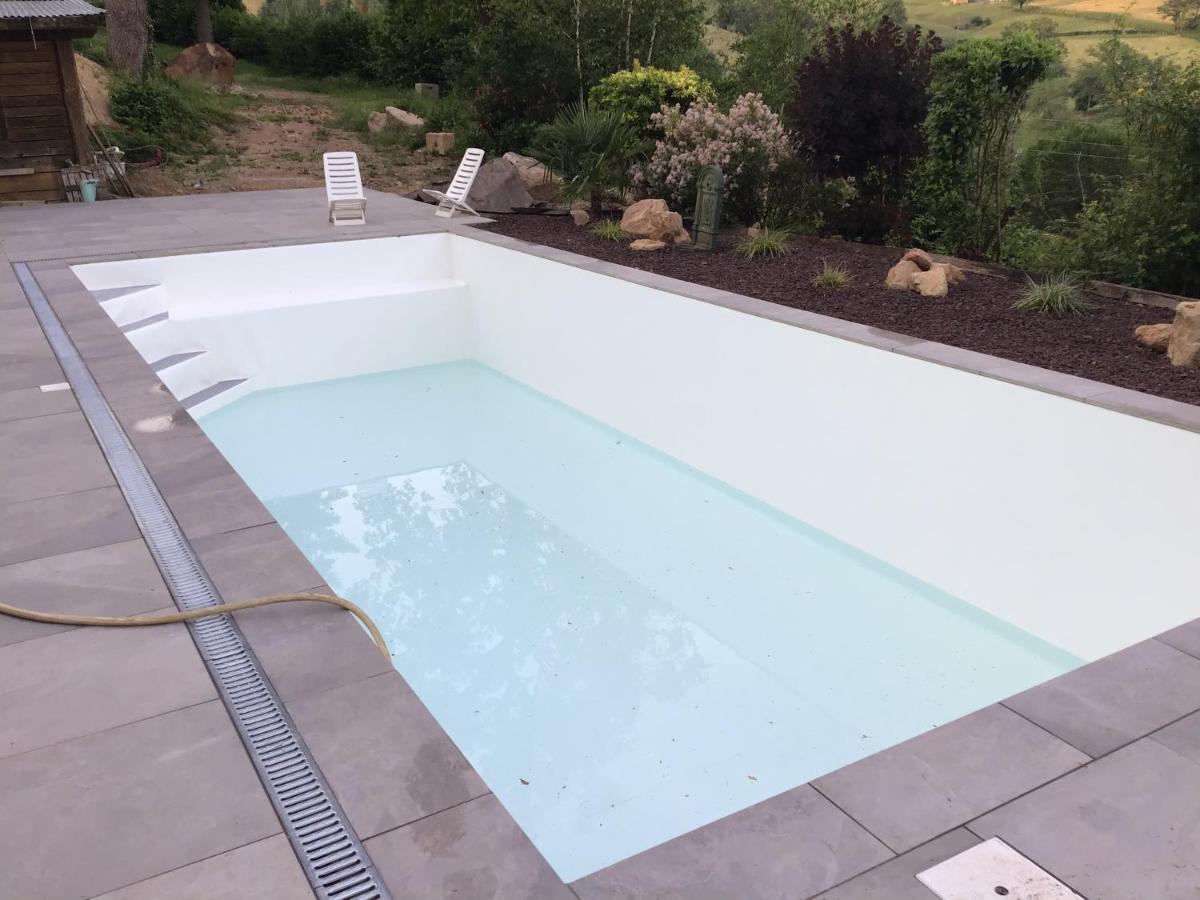 La Mazille , cossy vakantiestudio met zwembad in zuid-Bourgogne Anglure-sous-Dun Esterno foto